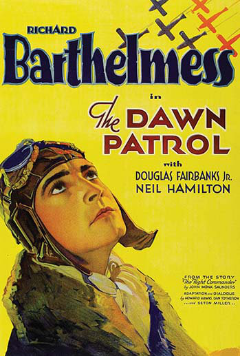 The dawn patrol-impression publicitaire, H 66 po x l 44 po x P 1,5 po