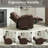 42" Oversized Rocker Recliner Chair, Swivel Rocker Recliner For Living Room, overstuffed Extra Wide Rocking Recliners Soft With Breathable Soft Fabric, up To 350lbs-222894003-222894001