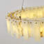 Lustre rond de luxe pour îlot de cuisine en albâtre de 31,5 po (ampoules incluses)