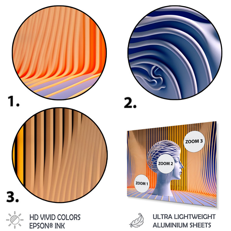 Hadwin Abstract Wall Decor on Metal, 12" H x 20" W x 1" D
