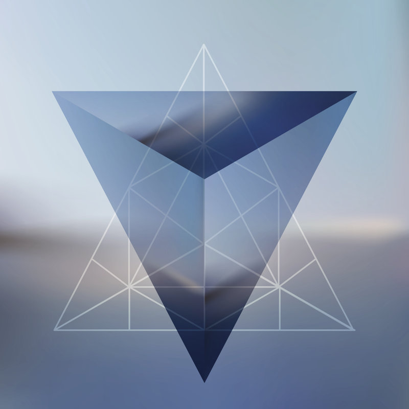 Isometric Pyramid - Wrapped Canvas Print, 30cm H x 30cm W x 3.8cm D
