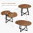 Extendable Dining Table, Oval Dining Table for Kitchen & Dining Room, 43.3''-59'', Walnut-1690178507