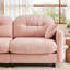 Canapé modulaire rose en forme de U, en chenille respirante, facile à installer dans les pièces. Coussins ergonomiques et confortables pour 4 pièces, parfaits pour la chambre à coucher et le salon.