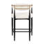 Tabouret de comptoir rembourré de 25,8 po avec accoudoirs en métal doré 4 pièces Velora-107283225