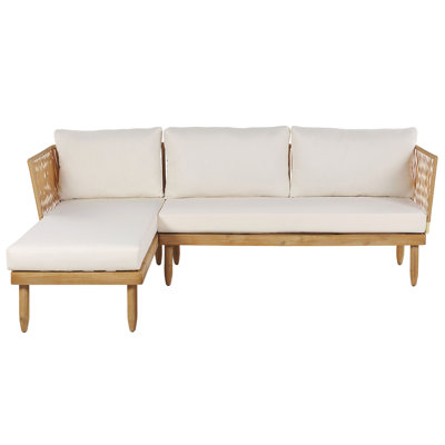 Dixon Solid Wood 4 - Person Seating Group with Cushions