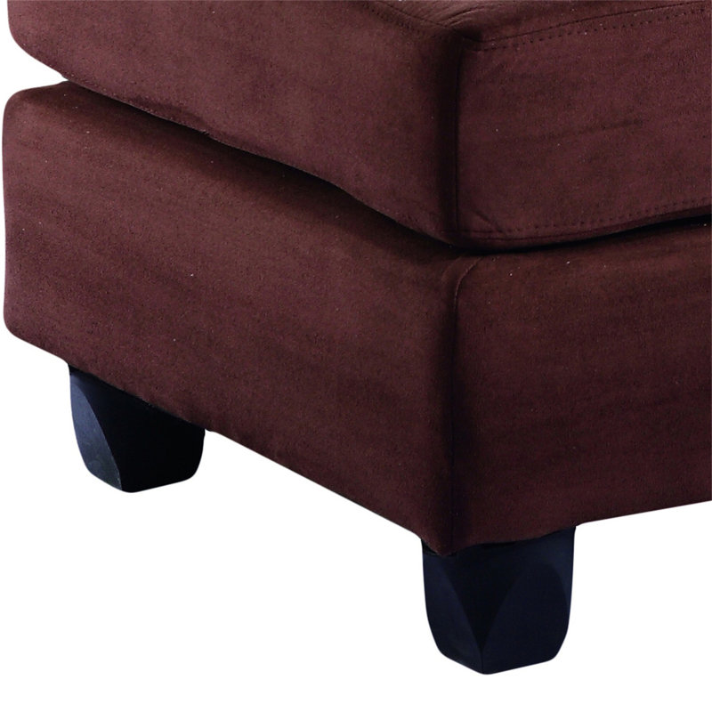Sleek Contemporary Ottoman, Chocolate