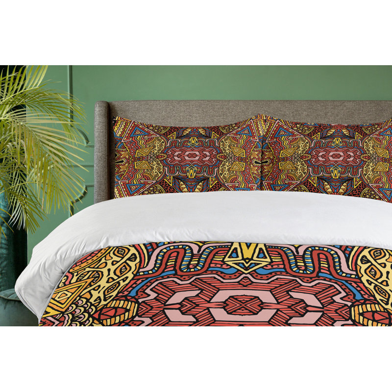 Modern & Contemporary Polyester Duvet Cover, King Duvet Cover + 2 Shams