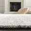Tapis en viscose / laine touffeté à la main en ivoire / bleu Samaniego-2132664809