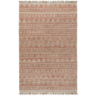 Walter Terracotta Natural Hand-Woven Geometric Rug