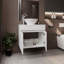 Meuble-lavabo de salle de bain avec lavabo, 2 portes, blanc-712355972
