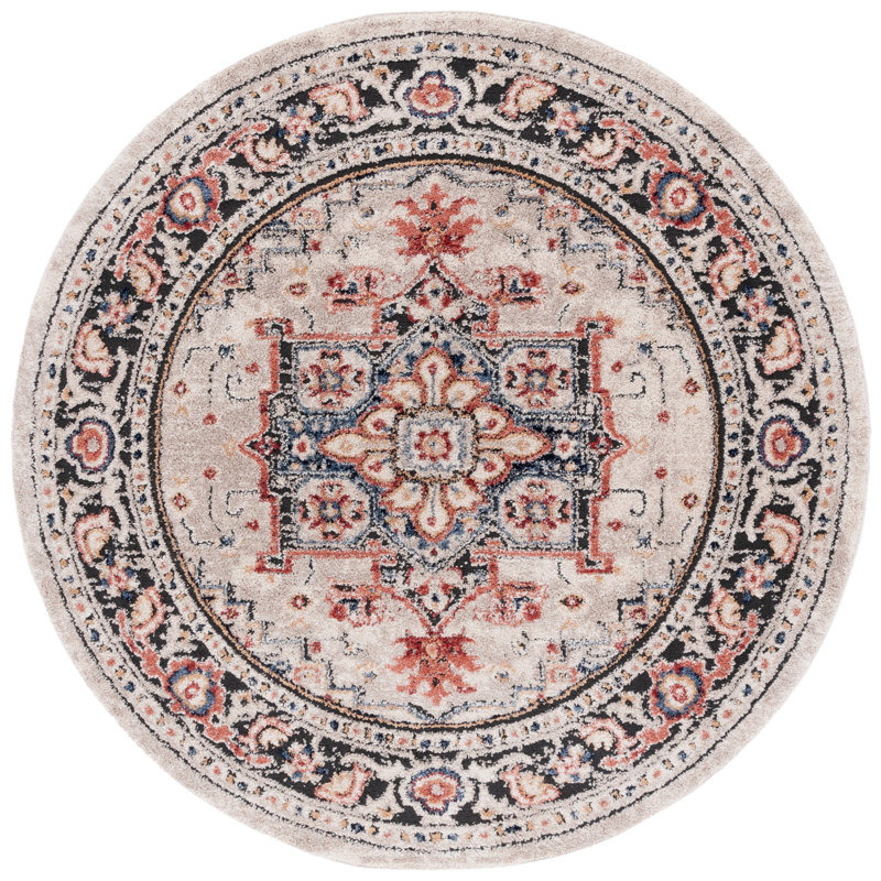 Luna Performance Oriental Rug, Round 6'7"