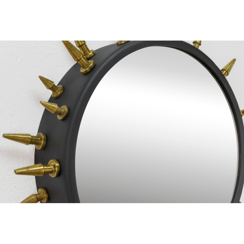 Allwin Circle Metal Framed Wall Mounted Accent Mirror