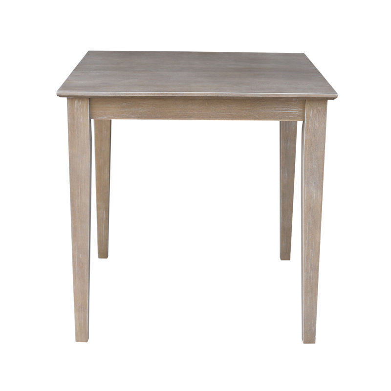 Table à manger en bois massif Calumet Heimann, H 30 po x L 36 po x l 36 po, Taupe-gris délavé