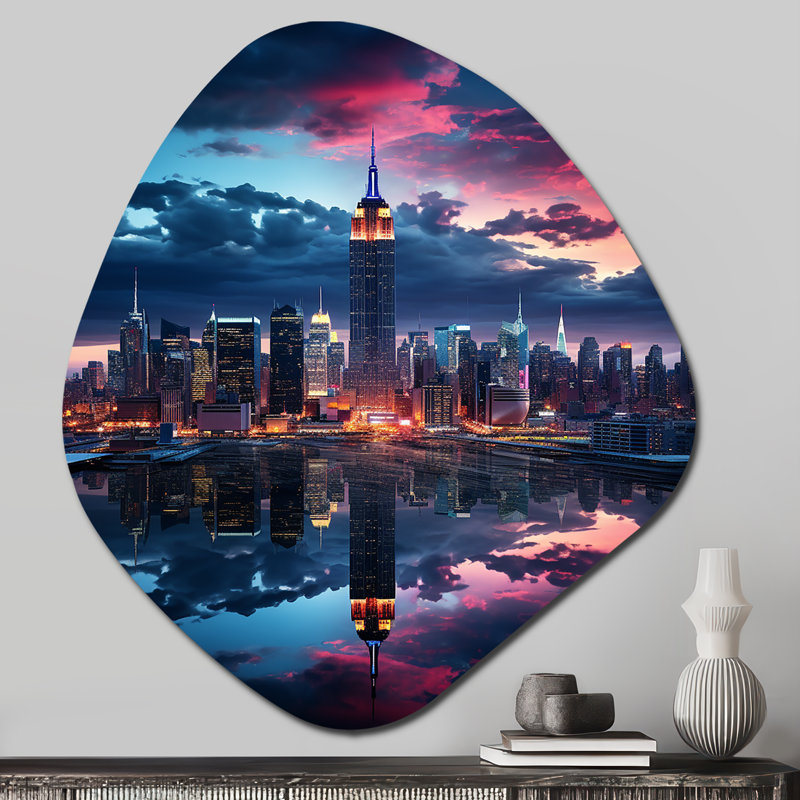 Rowen - art mural asymétrique en forme de nébuleuse New York, H 28 po x l 25 po