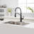 Single Hole Kitchen Faucet With Pull Down Sprayer Single Handle Kitchen Sink Faucets Commercial Brass High Arc Kitchen Basin Taps With Deck Plate-107382895