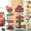 16.5"H Christmas Wooden Sign Table Décor(Set Of 2)
