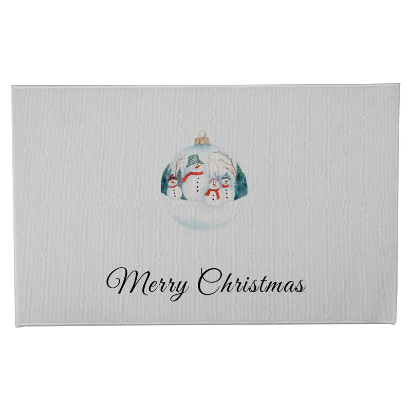 Paillasson Merry Christmas, Blanc d'hiver, L 17 po x L 24 po
