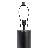 Aura Black Table Lamp With On/Off Switch Black Block Base