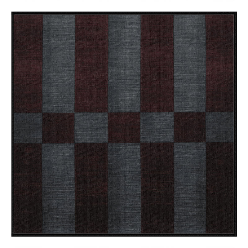 Tapis damier noir lavable à la machine, Carré 3 pi