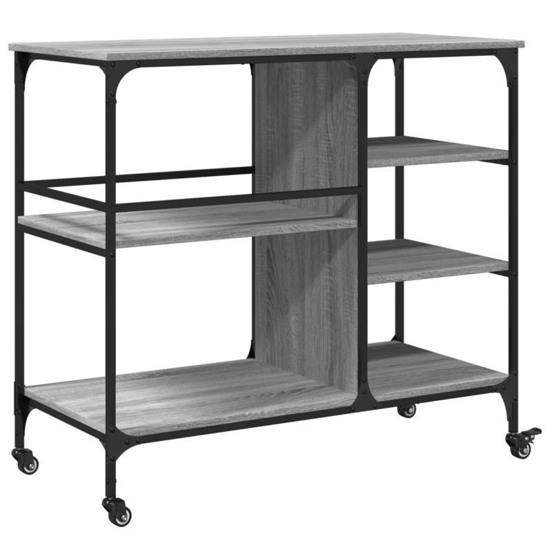 Ventre Metal Bar Cart, Grey Sonoma
