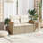  Garden Sofa Beige PE Rattan, Powder-Coated Steel, Solid Acacia Wood