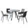 35.4'' Round Dining Table Set, Modern Kitchen Table with 4 Dining Chairs(1 Table 4 Chairs)
