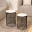 Ensemble de 2 tables d'appoint Sleek Hexagon