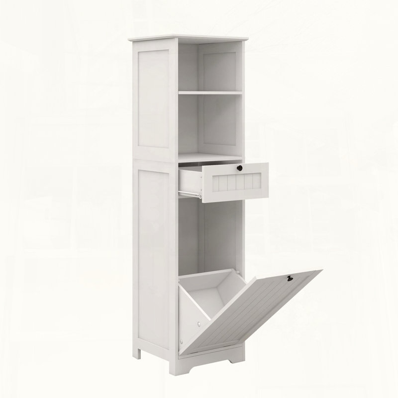 Armoire de trieur de linge inclinable à un compartiment et un tiroir