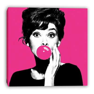 Pink Pop Surprise Wrapped Canvas Wall Art