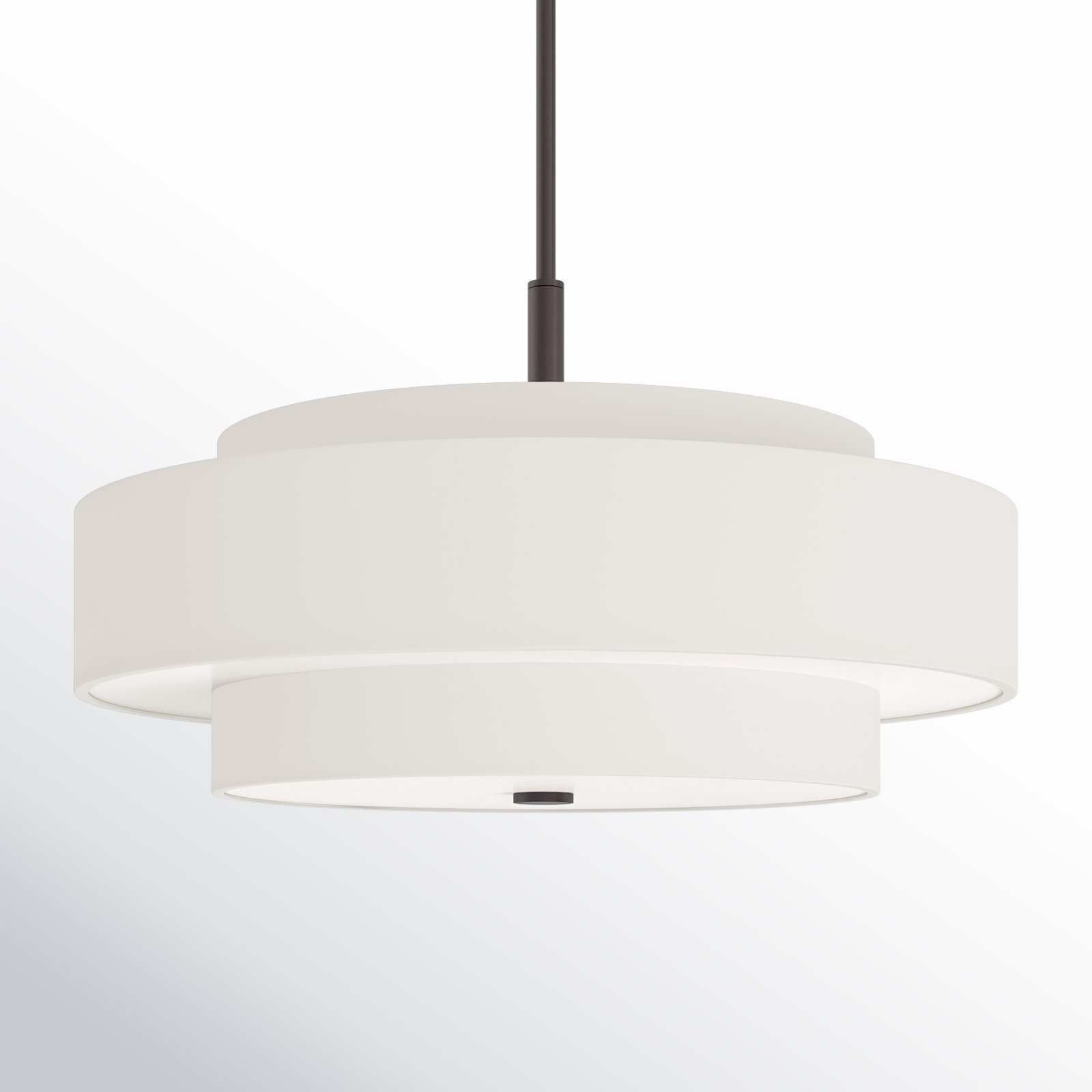 Flaire 5-Light Chandelier, English Bronze, Off-White