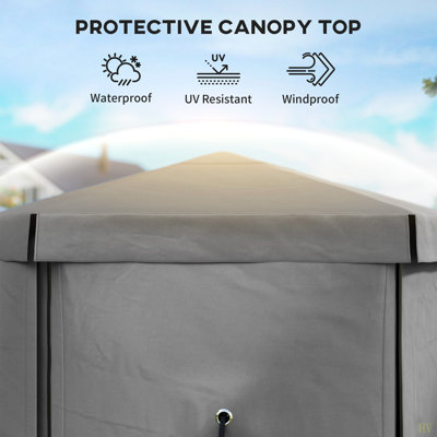 Tent With Sidewalls,Outdoor Canopy Shelter With Carry Bag,Hexagonal Pop Up Gazebo Canopy Tent