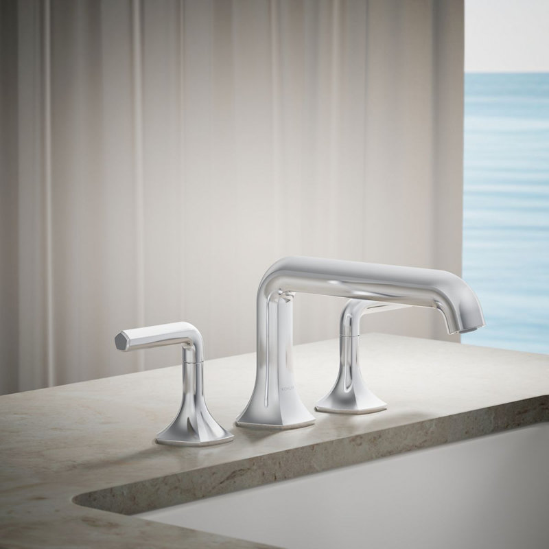 Occasion Deck-Mount Bath Spout With Straight Design, Polished Chrome