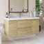 Meuble-lavabo mural simple 48 po avec plateau en résine intégré blanc-2061059038-2061059039