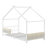 Twin Metal Montessori House Canopy Bed With Storage