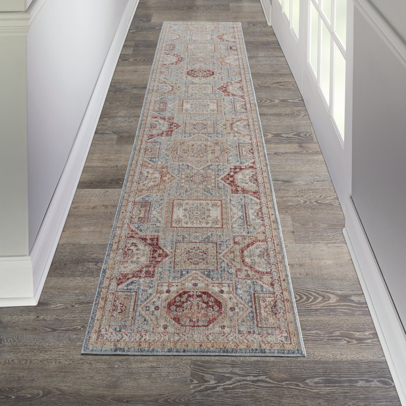Tapis bleu Annalisa, Tapis de couloir 2 pi 7 po x 10 pi