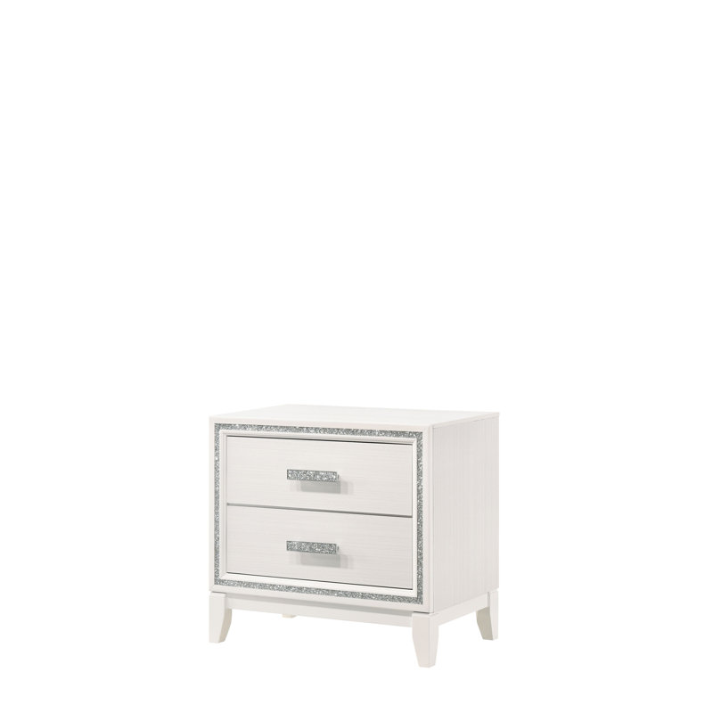 Haiden White Finish Nightstand, White