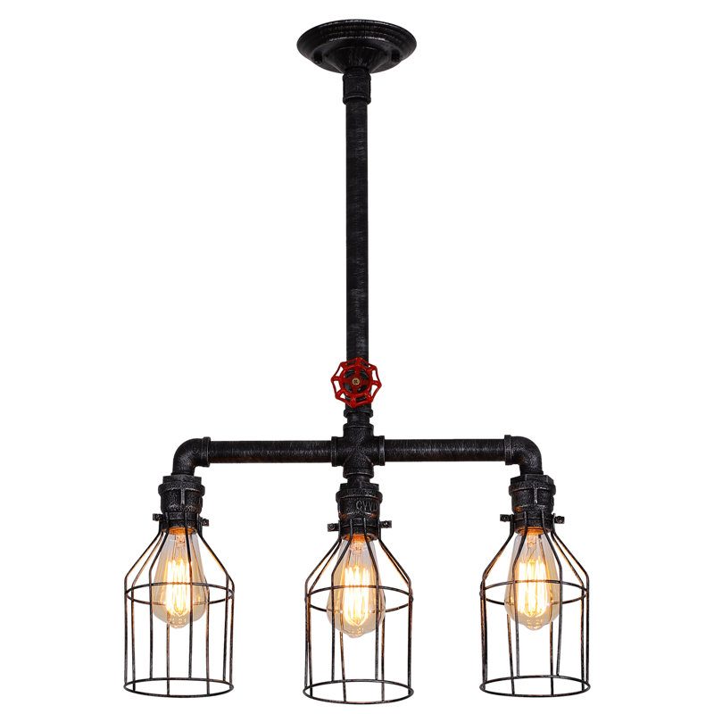 Luminaire suspendu linéaire à 3 lumières pour îlot de cuisine Anye