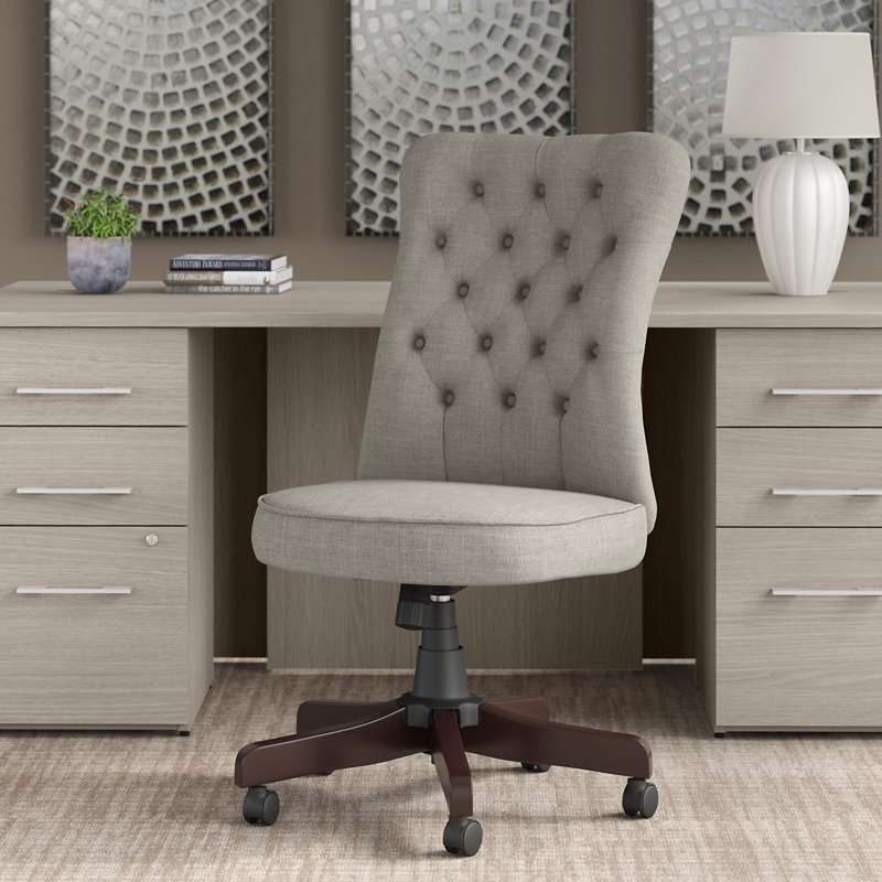 Huckins Vinyl Executive Chair, Gray, No