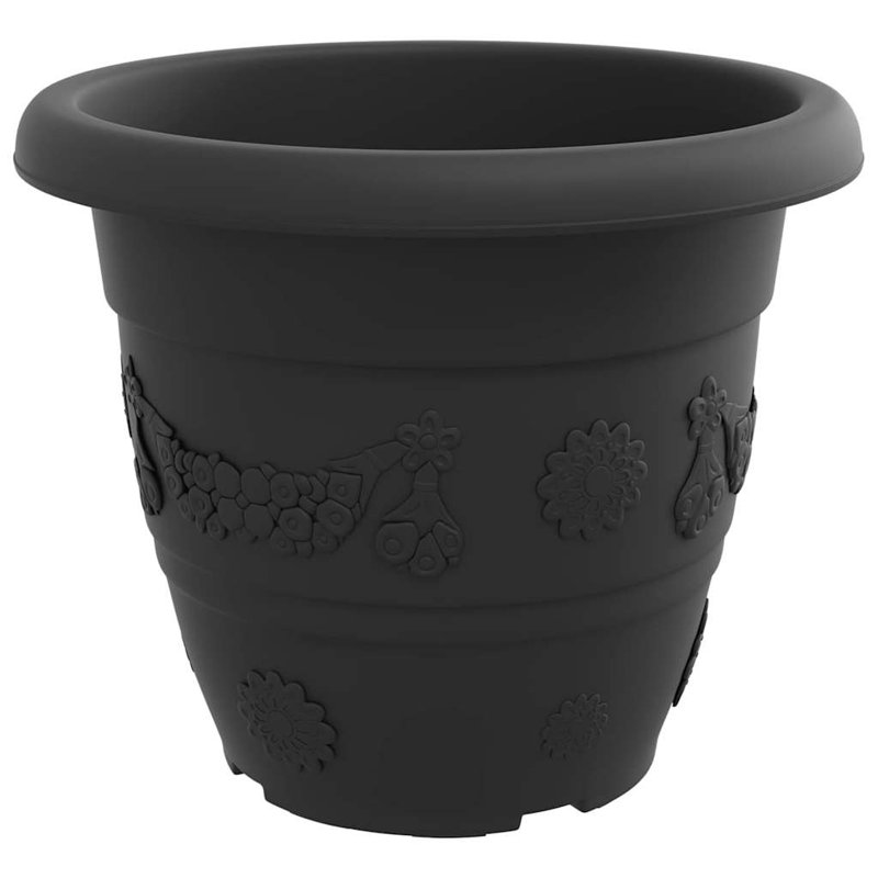 Planter, Black, 32cm H x 39cm W x 39cm D