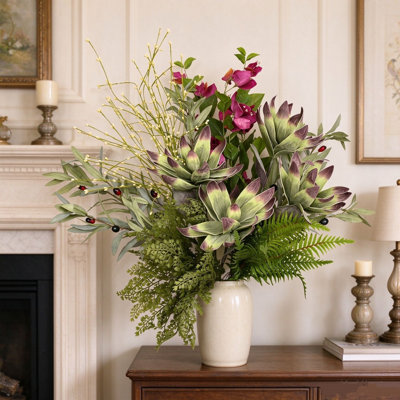 36 " Plastic and Foam Protea Arrangement