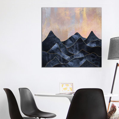 Impression d’art graphique, "mountainscape I" par Elisabeth Fredriksson
