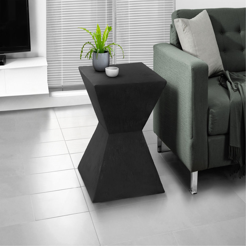 Table d'appoint, H 25 po, intérieur ou extérieur, table d'appoint, table de bout, table de chevet, chambre à coucher, salon, contemporain, moderne
