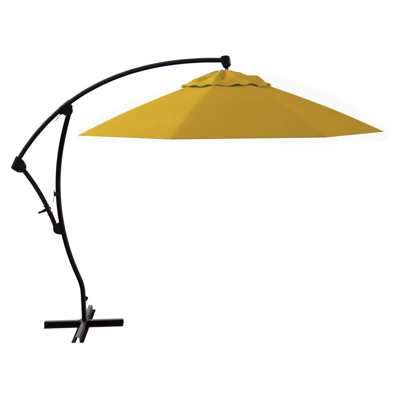 Houpt 108'' Cantilever Sunbrella® Umbrella, Canvas Sunflower Yellow Sunbrella® Canvas