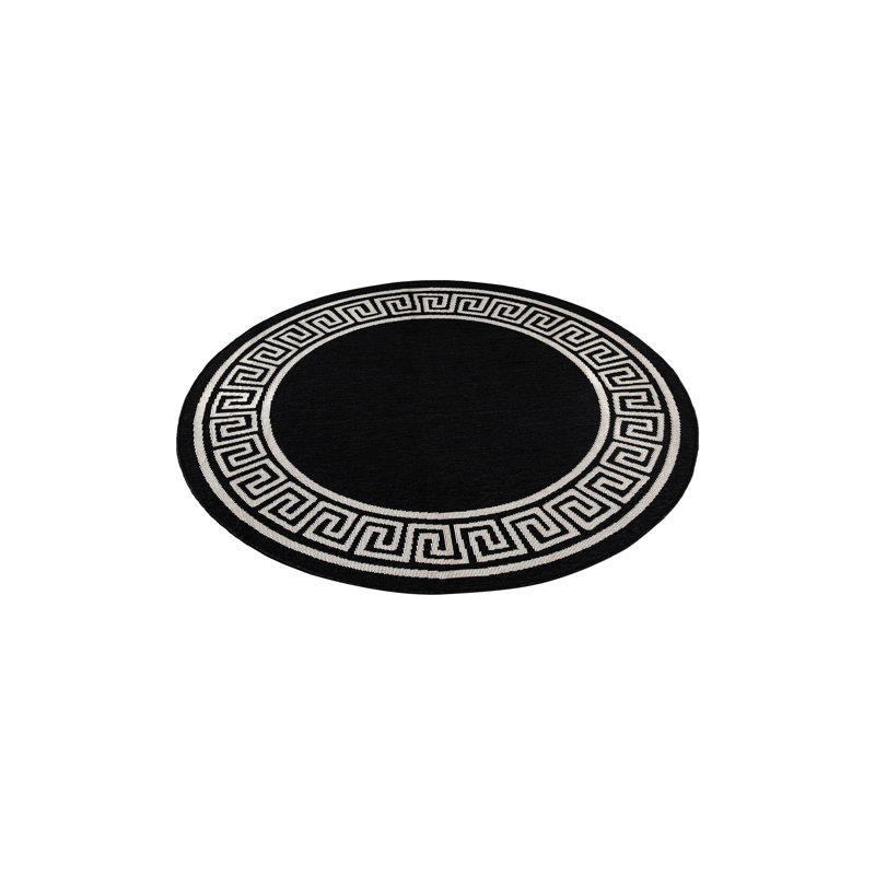 Tapis noir Schonbrunn, Rond 5 pi 2 po