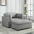 Linen 50" Wide Oversized Armchair with Ottoman-236306651