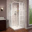 Cabine de douche coulissante encadrée blanche DreamLine P 34 1/2 po x l 34 1/2 po x H 72 po DreamLine-131236799-31983555