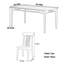 Ensemble de salle à manger rectangulaire simple L 62,99 po x l 35,43 po