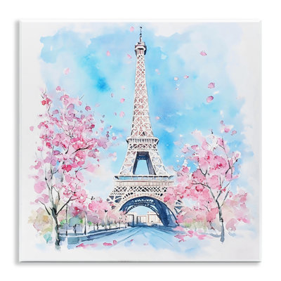 Plaque murale de fleurs de cerisier Tour Eiffel, design by Creative Studio