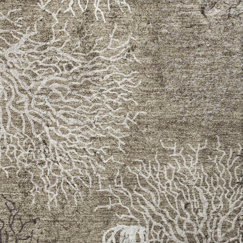 Premium Machine Washable Dream Shag ADS182 Coral Rug, 8' x 10', Latte