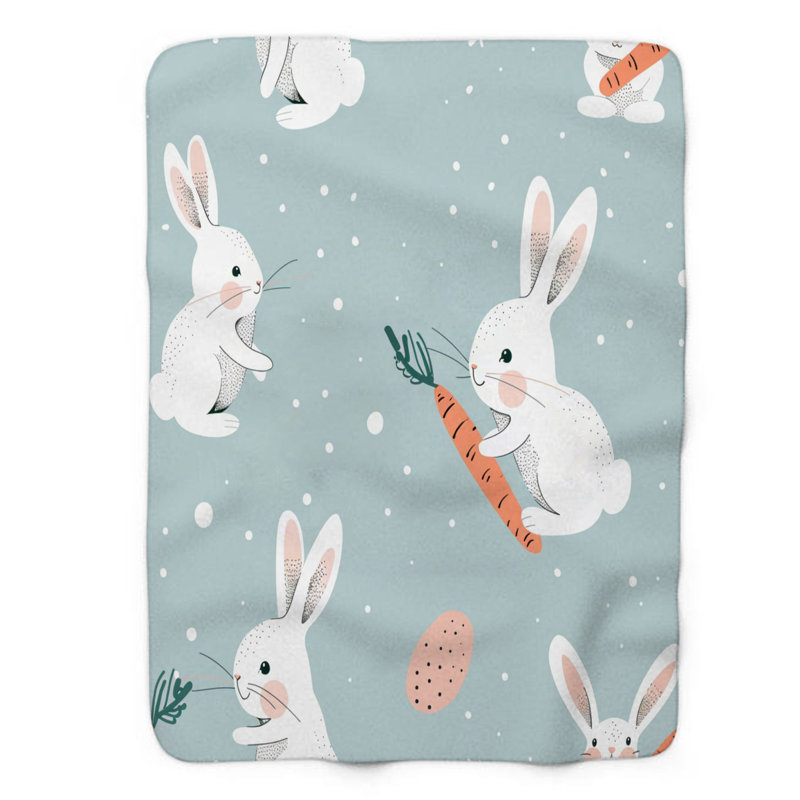 Easter Boho - 1 Piece Premium Sherpa Blanket, 60" W x 80" L